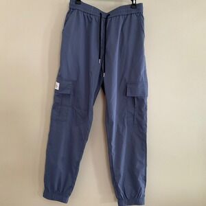 Manfinity Mens Blue Cargo Jogger Pants‎ Size L Drawstring Streetwear Skater Wear